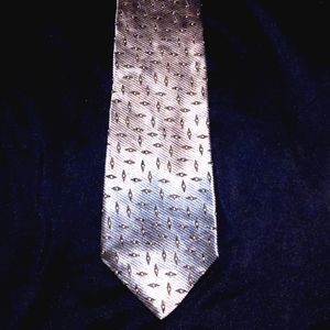Vintage Donna Karan Platinum Silk Men's Tie